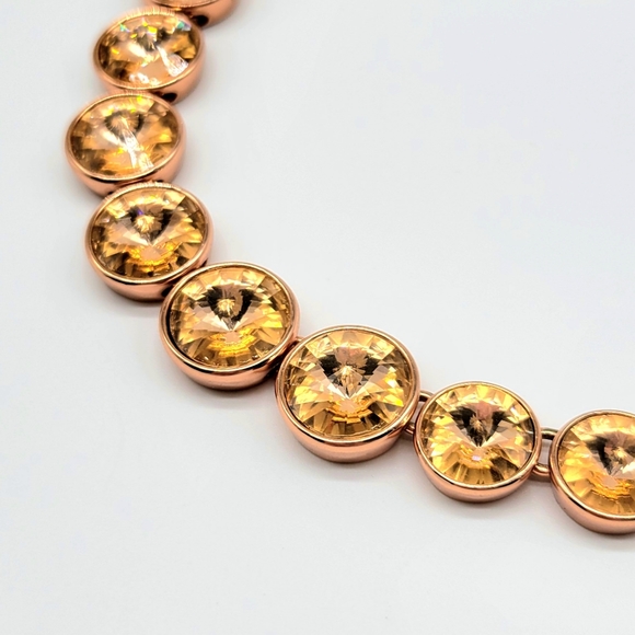 Kate Spade Rose Gold Star Cut Crystal Tennis Necklace, Comes with Dust Bag - Picture 5 of 11